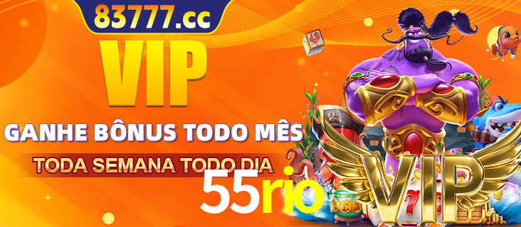 Banner promocional do 55rio oferecendo 100% de recompensas adicionais contínuas para quem fizer o login diário (Daily sign-in), com um mascote de coelho.